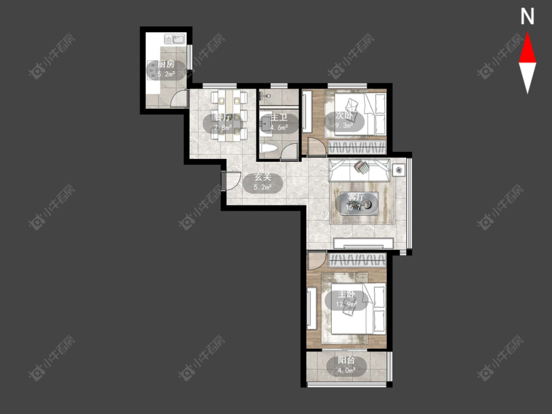 青山湾北区房源户型图 常州青山湾北区在售二手房源户型图_小牛看房