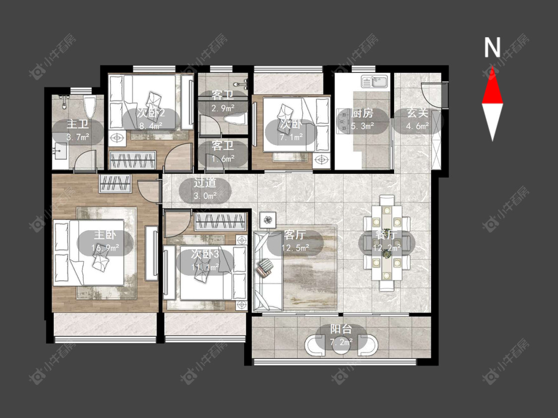 常州弘阳云峯在售二手房源户型图_小牛看房