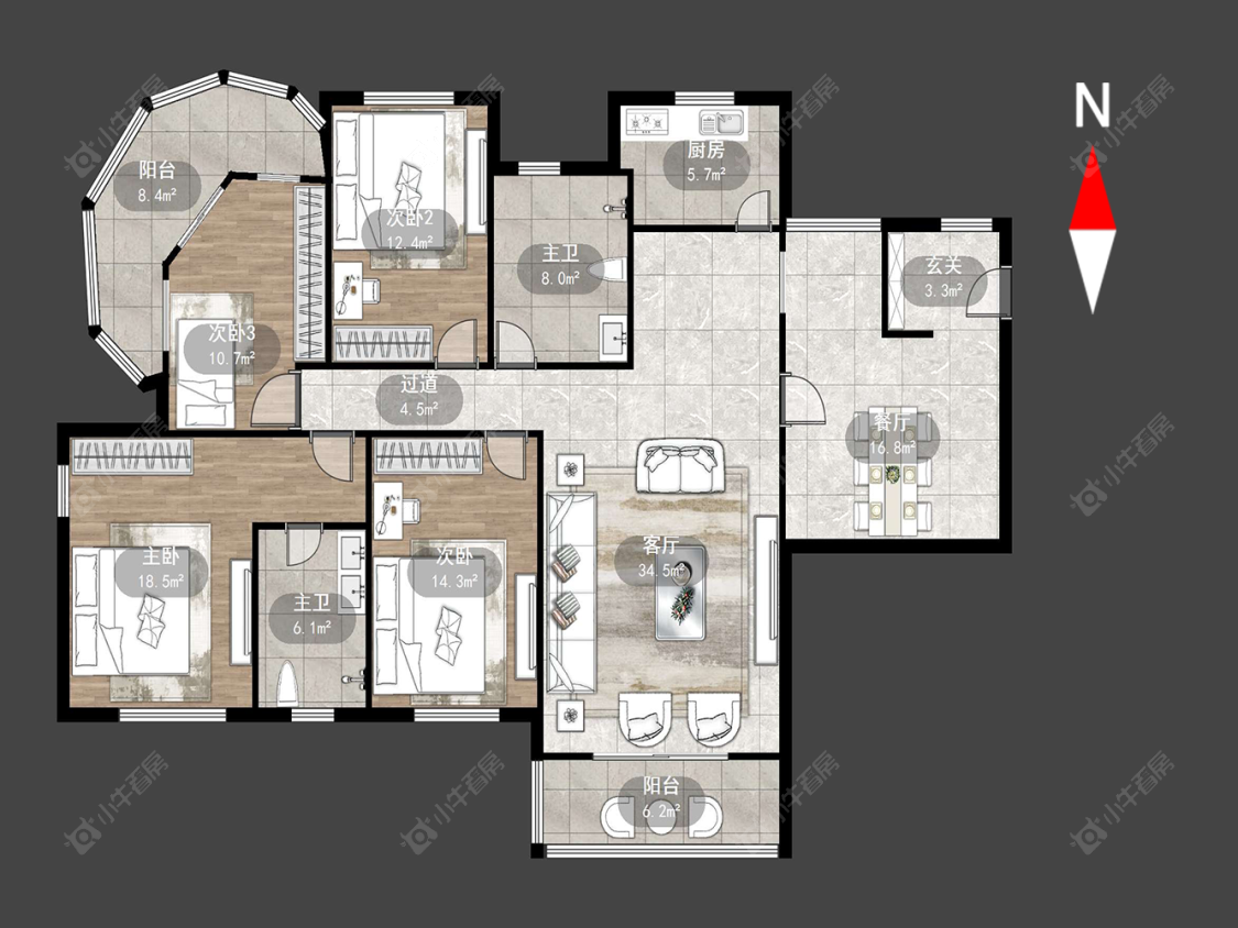 南博湾花园房源户型图 常州南博湾花园在售二手房源户型图_小牛看房