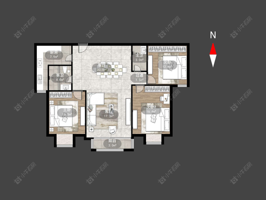 天安花园房源户型图 常州天安花园在售二手房源户型图_小牛看房