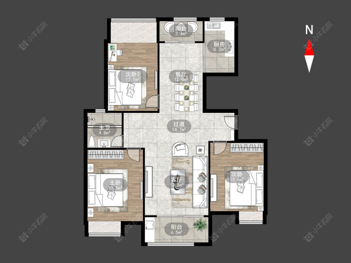 常州府琛花园在售二手房源户型图_小牛看房