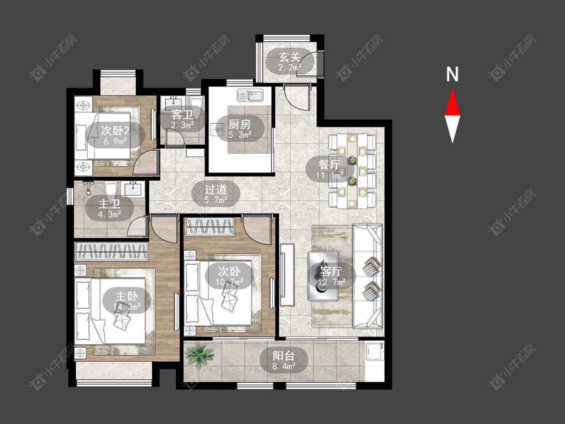光明当代拾光里房源户型图 常州光明当代拾光里在售二手房源户型图_小牛看房