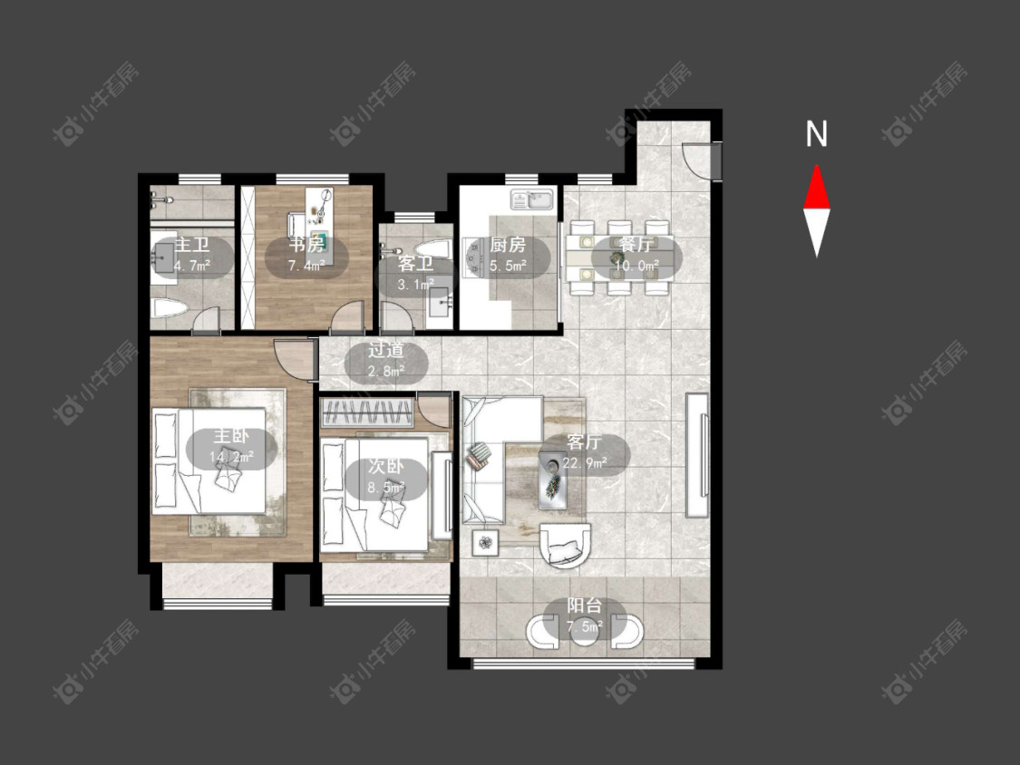 天奕云著房源户型图 常州天奕云著在售二手房源户型图_小牛看房