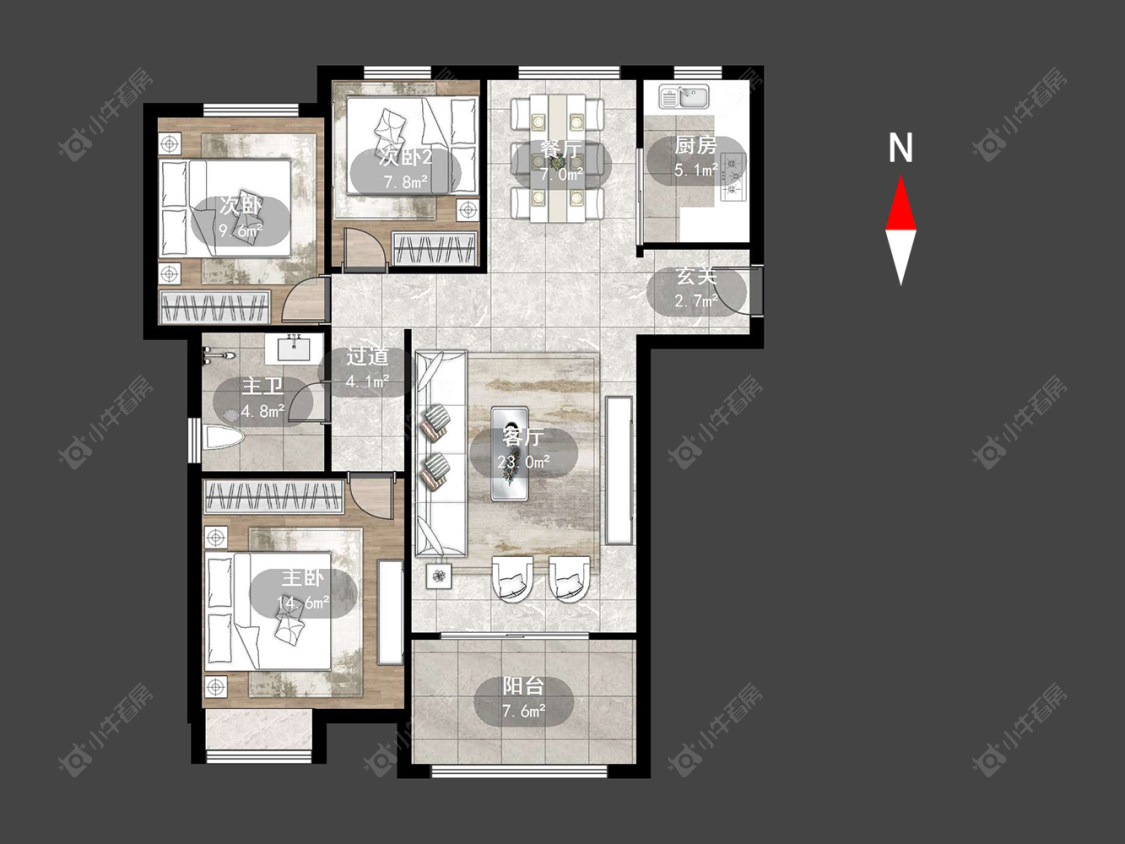 常州玉龙湾花园在售二手房源户型图_小牛看房