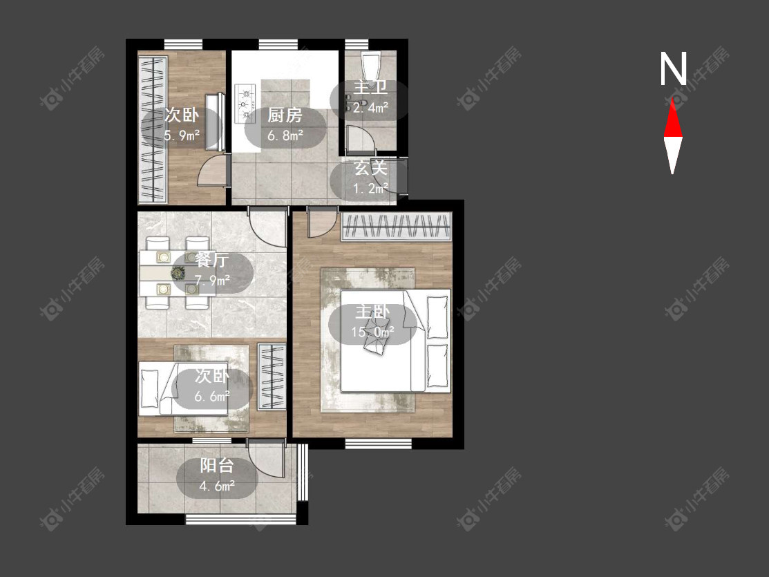 常州丽华二村在售二手房源户型图_小牛看房