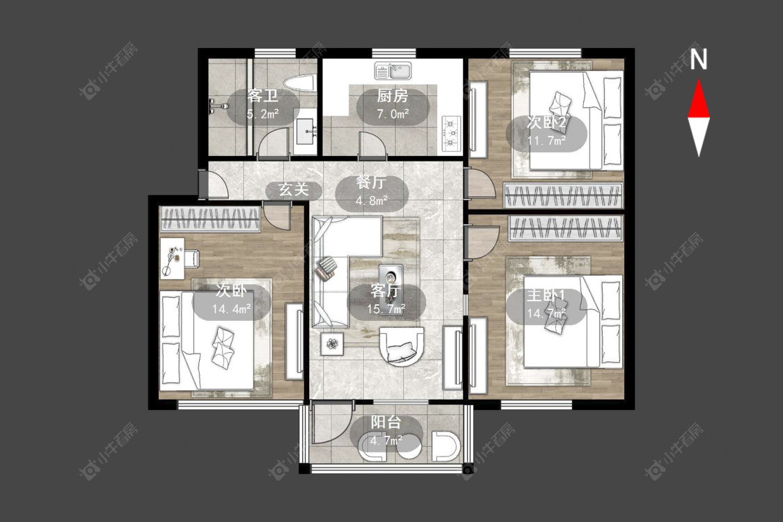 花东新村房源户型图 常州花东新村在售二手房源户型图_小牛看房