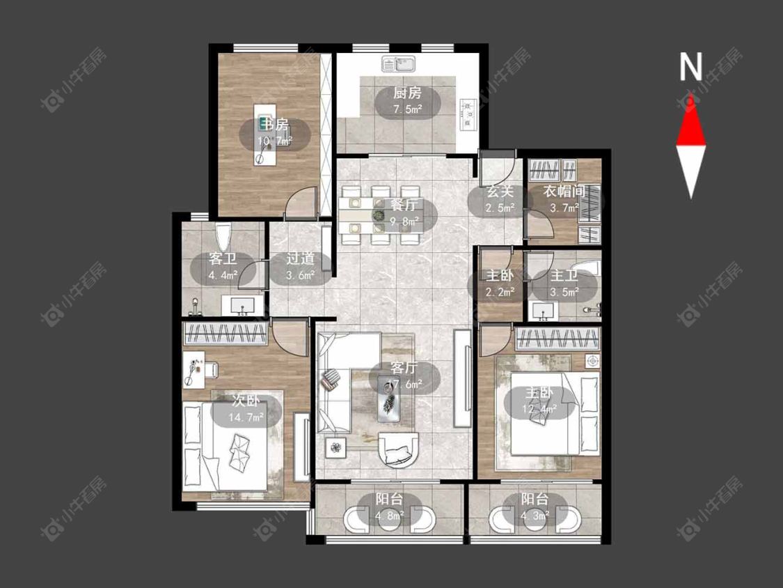 常州聚龙湾花园在售二手房源户型图_小牛看房