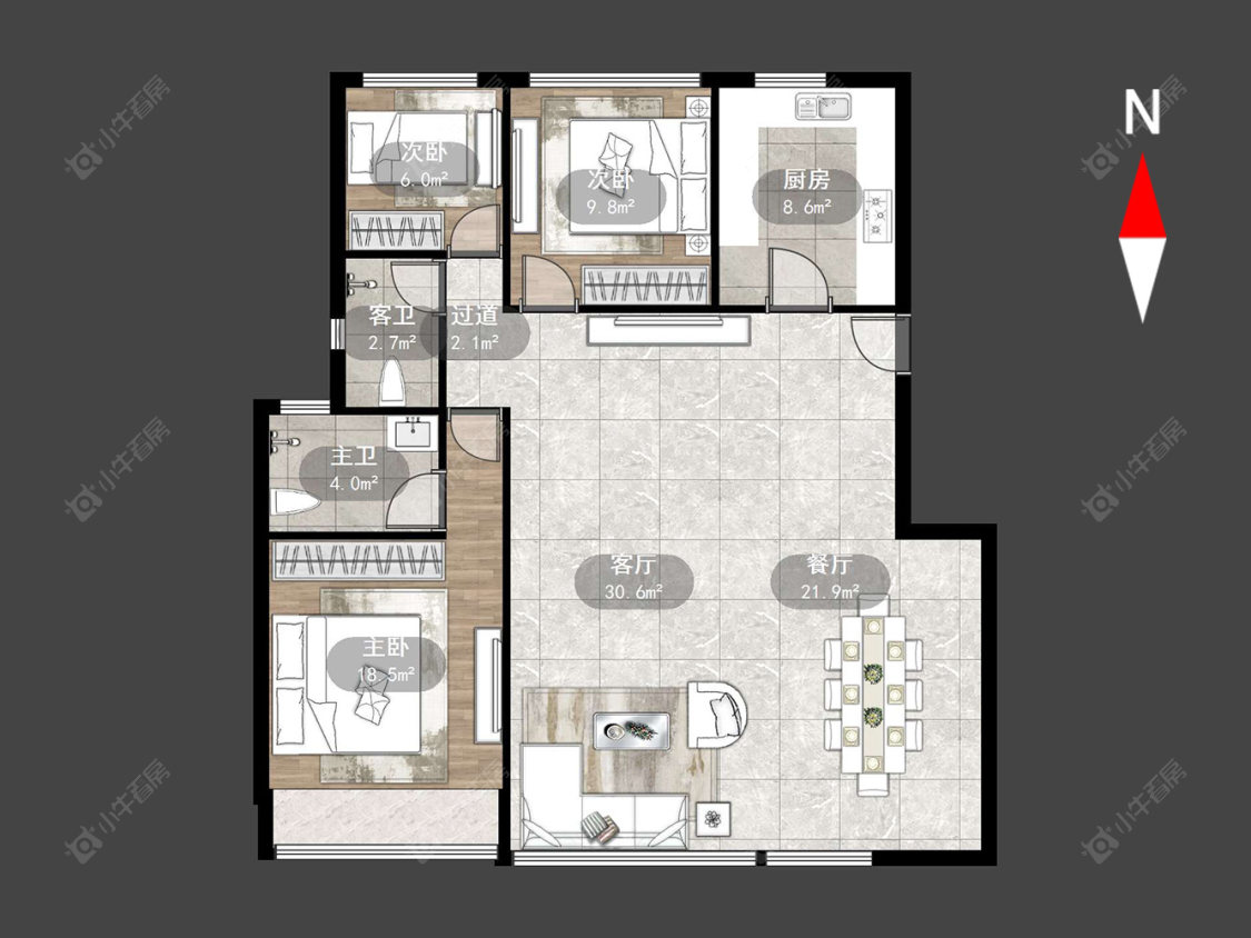 常州雅居乐湖光映月在售二手房源户型图_小牛看房