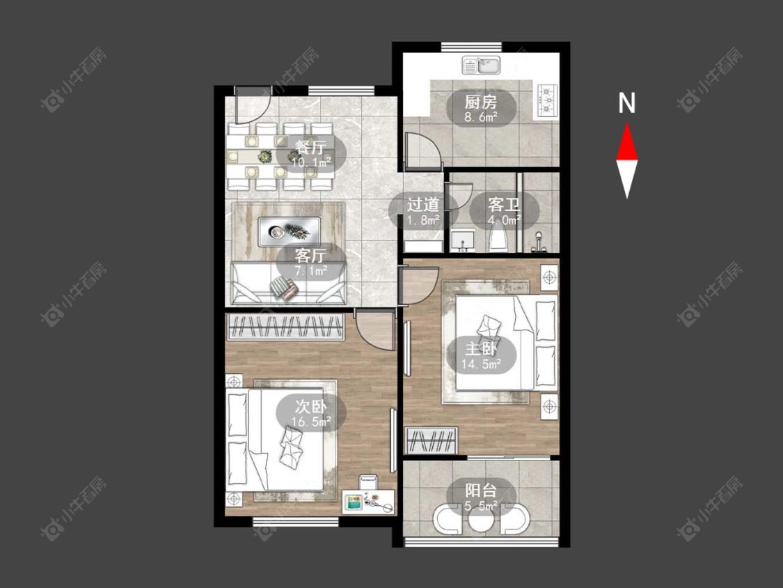 圩塘五村房源户型图 常州圩塘五村在售二手房源户型图_小牛看房