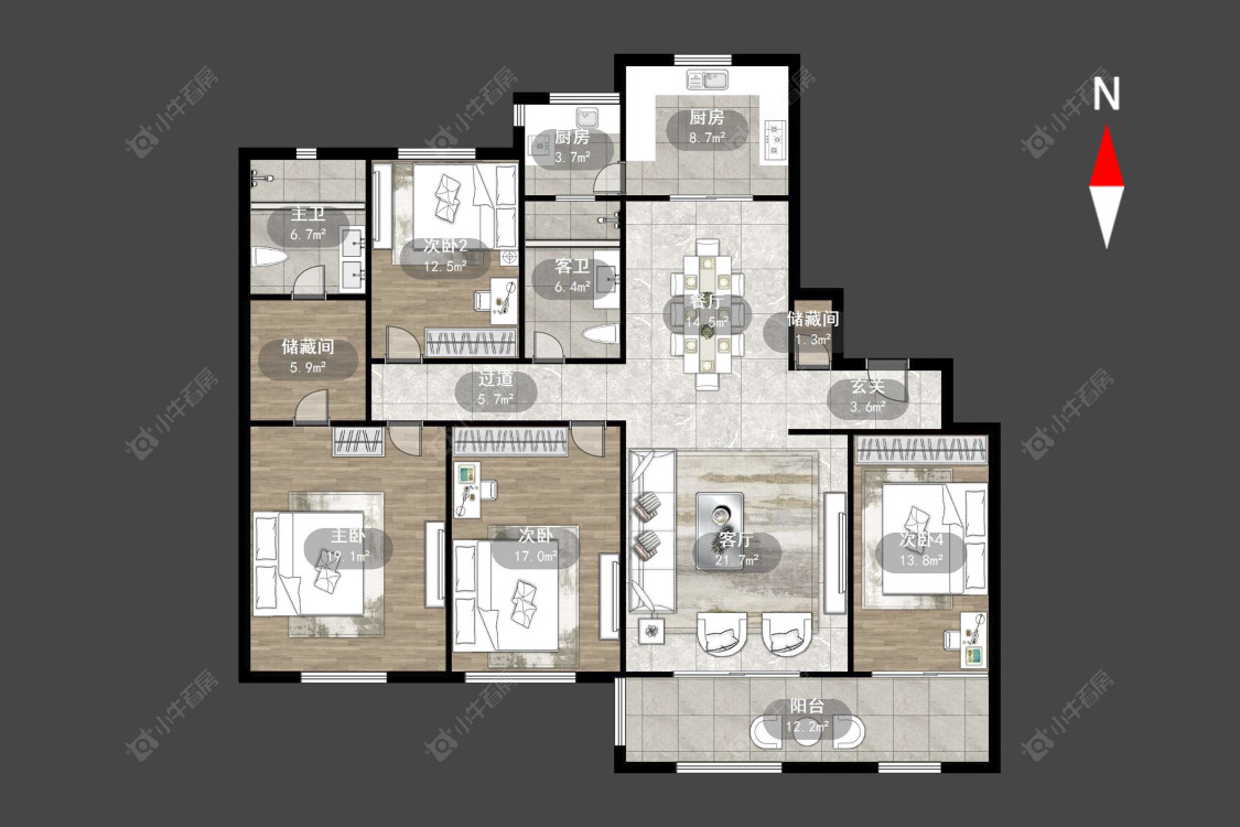 新城公馆天域房源户型图 常州新城公馆天域在售二手房源户型图_小牛看房
