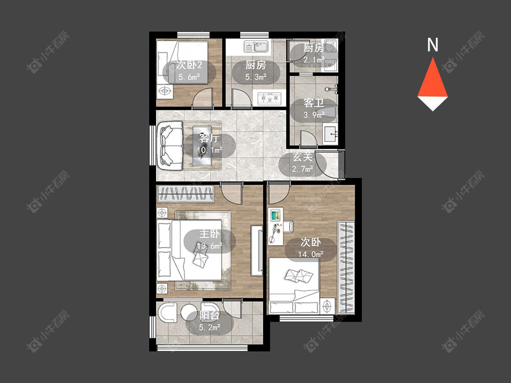 常州湖塘花园新村在售二手房源户型图_小牛看房