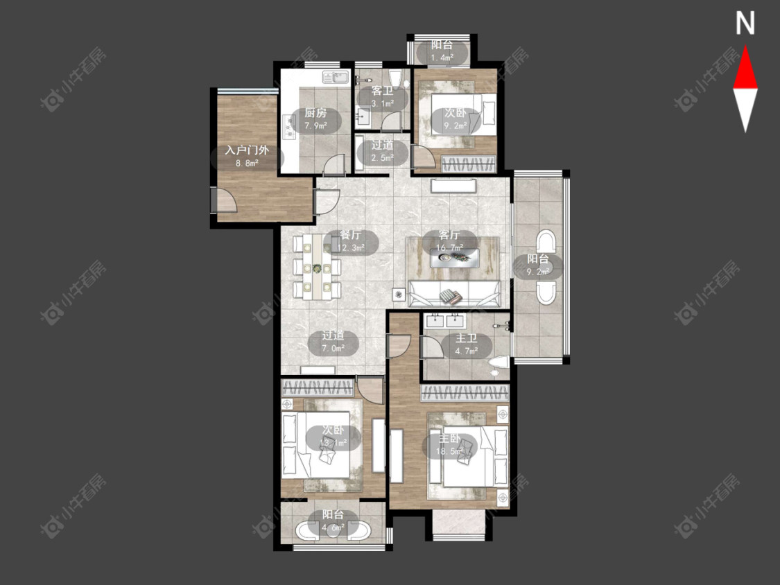 常州中意宝第在售二手房源户型图_小牛看房