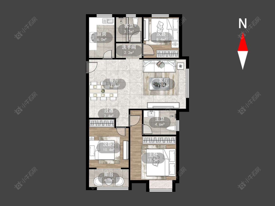 常州新欣嘉园在售二手房源户型图_小牛看房