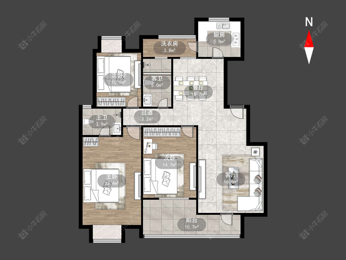 常州新城长岛在售二手房源户型图_小牛看房
