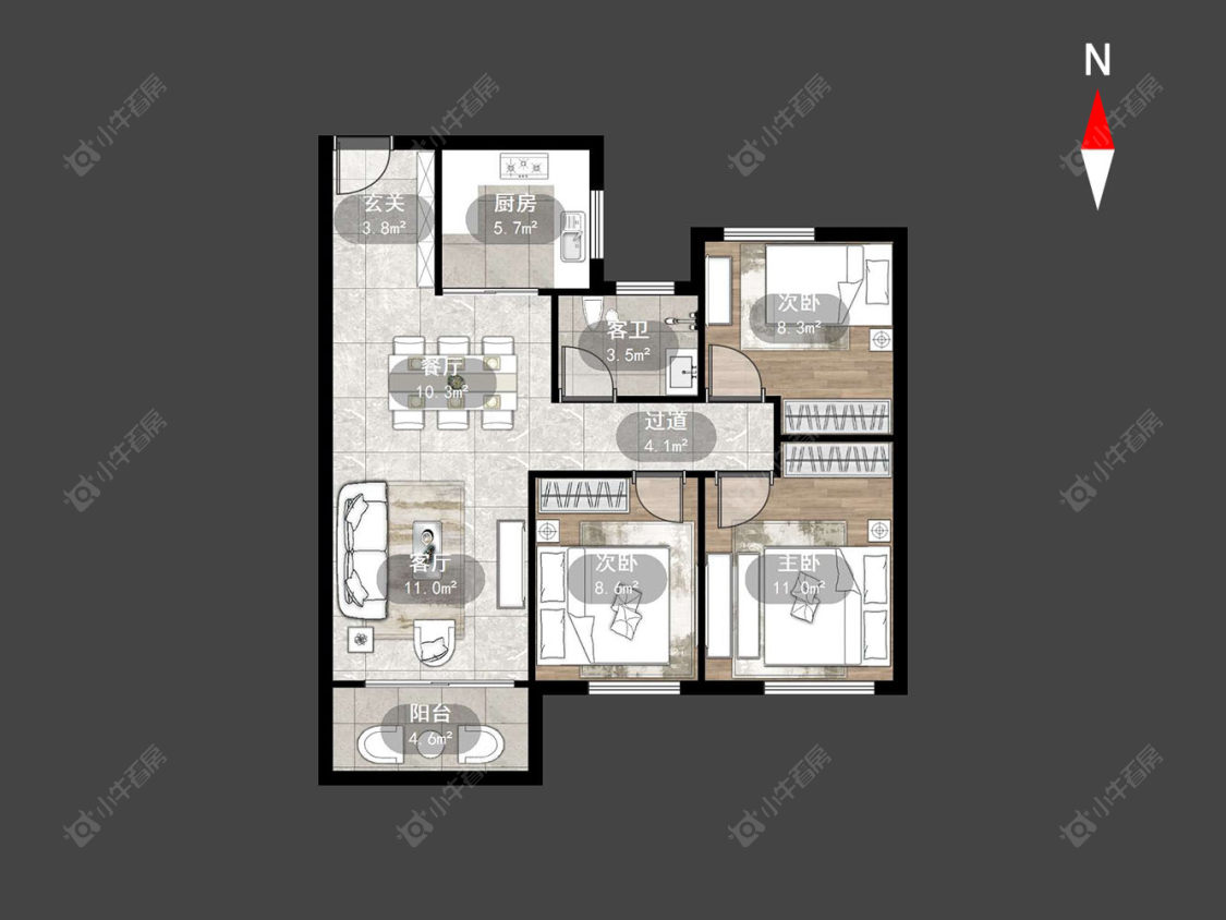 常州梅亭佳园在售二手房源户型图_小牛看房