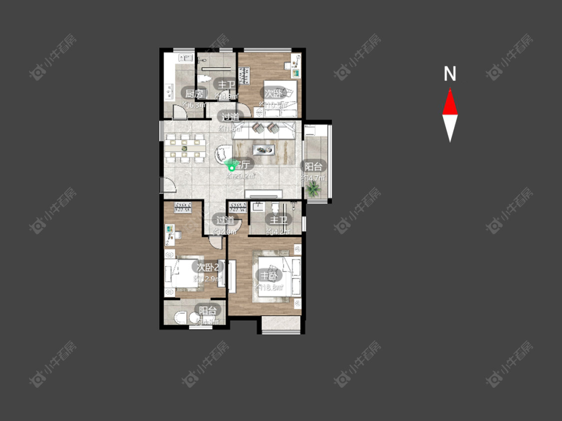 常州天润园在售二手房源户型图_小牛看房