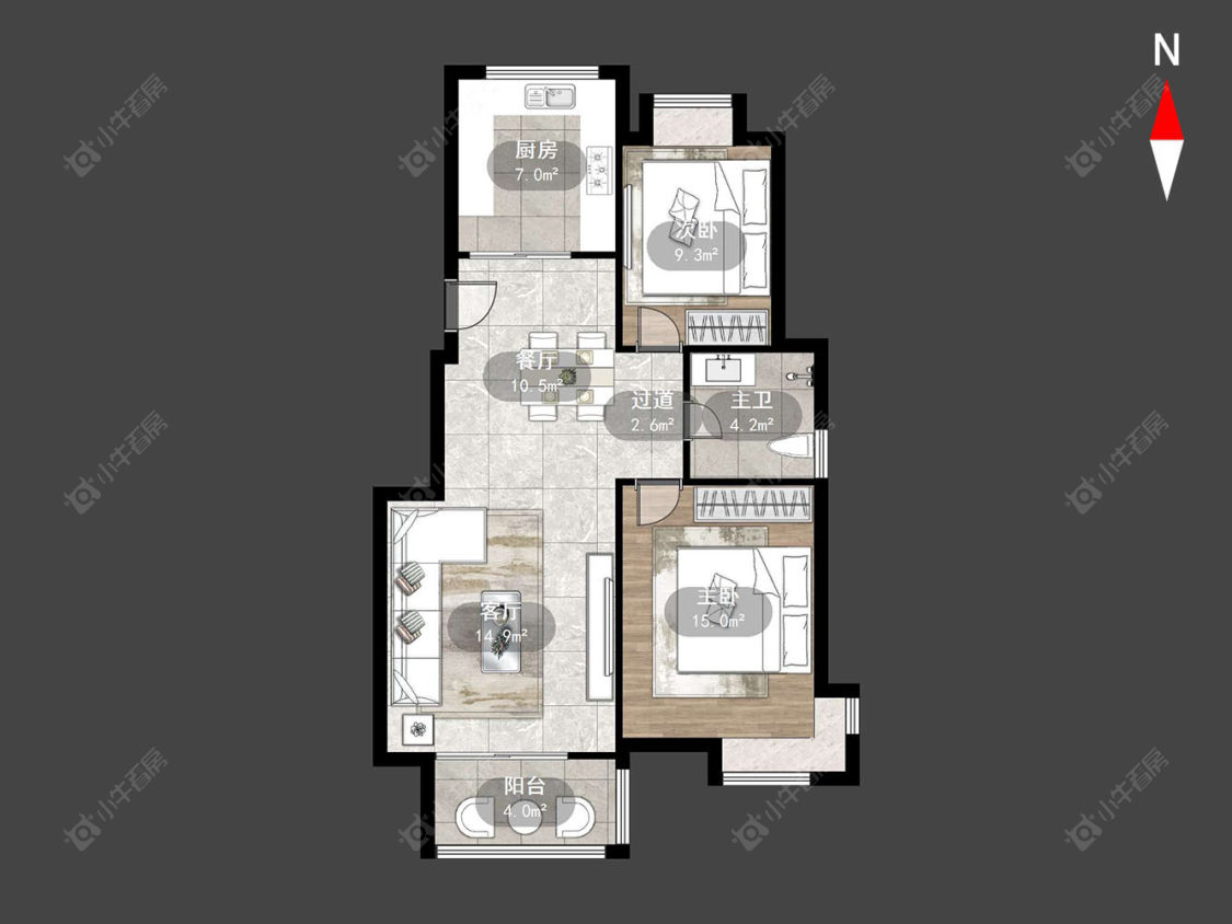 梧桐苑东区房源户型图 常州梧桐苑东区在售二手房源户型图_小牛看房