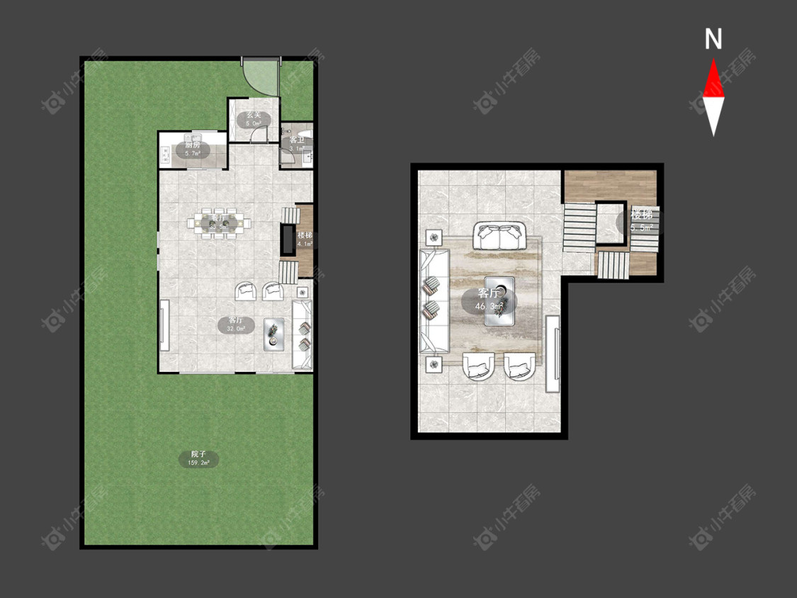 港龙新港城别墅区房源户型图 常州港龙新港城别墅区在售二手房源户型图_小牛看房