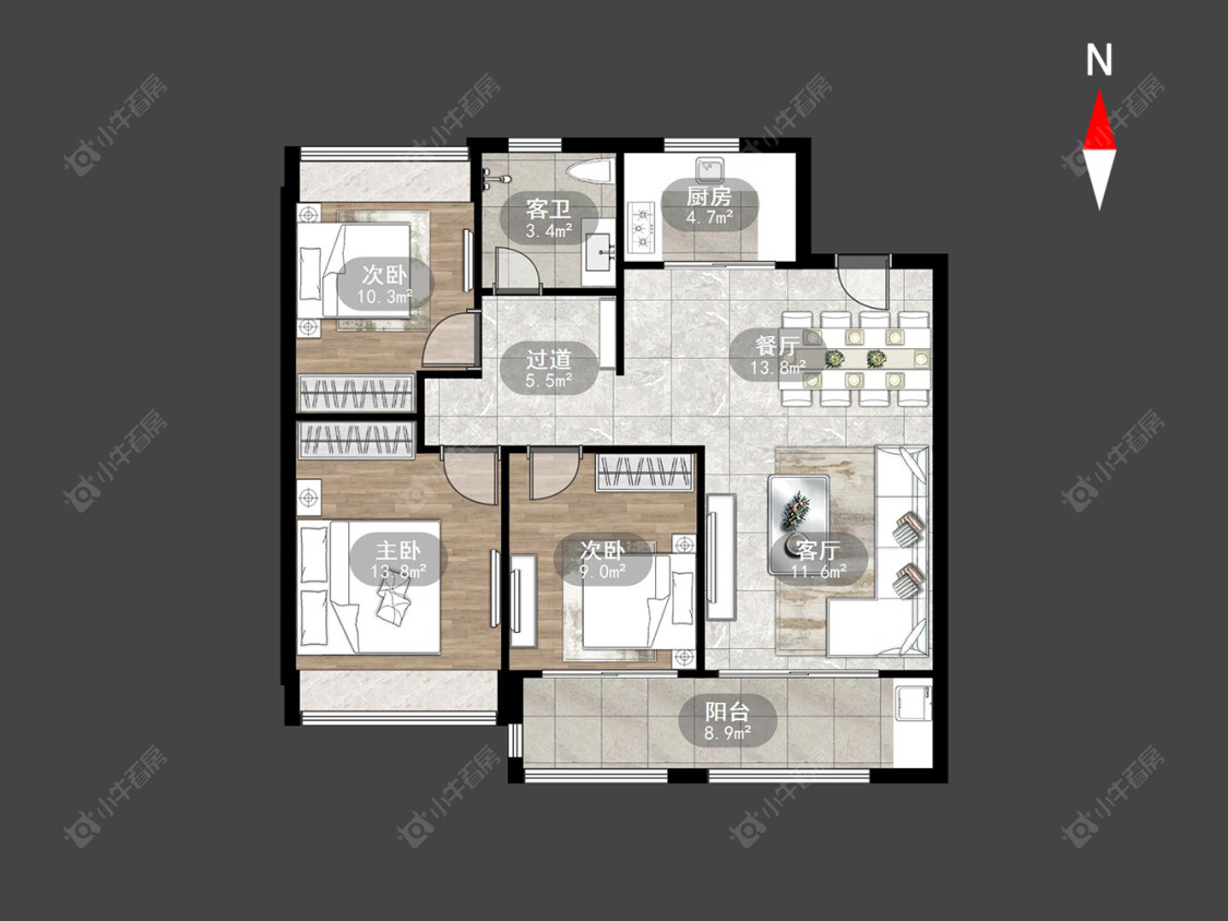 常州万科新都会在售二手房源户型图_小牛看房