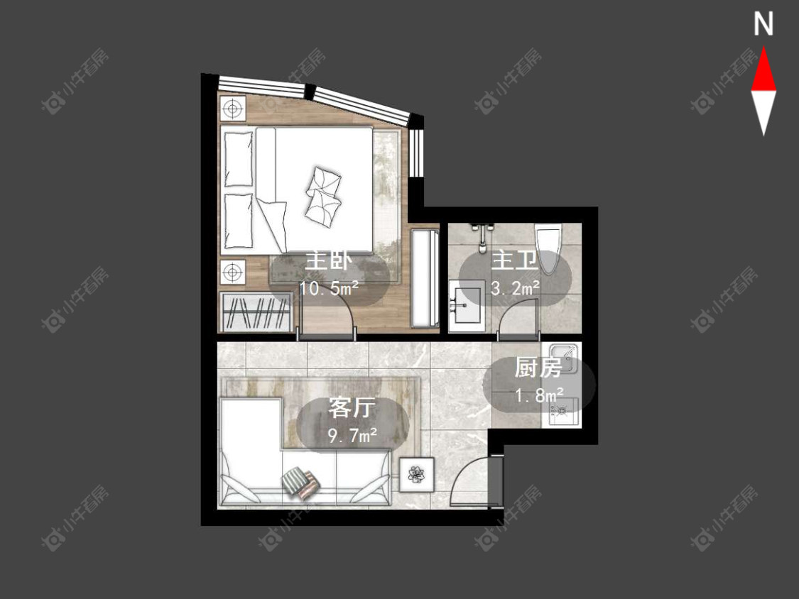 常州江南公寓在售二手房源户型图_小牛看房
