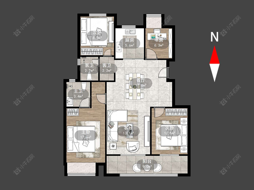栖湖春秋房源户型图 常州栖湖春秋在售二手房源户型图_小牛看房