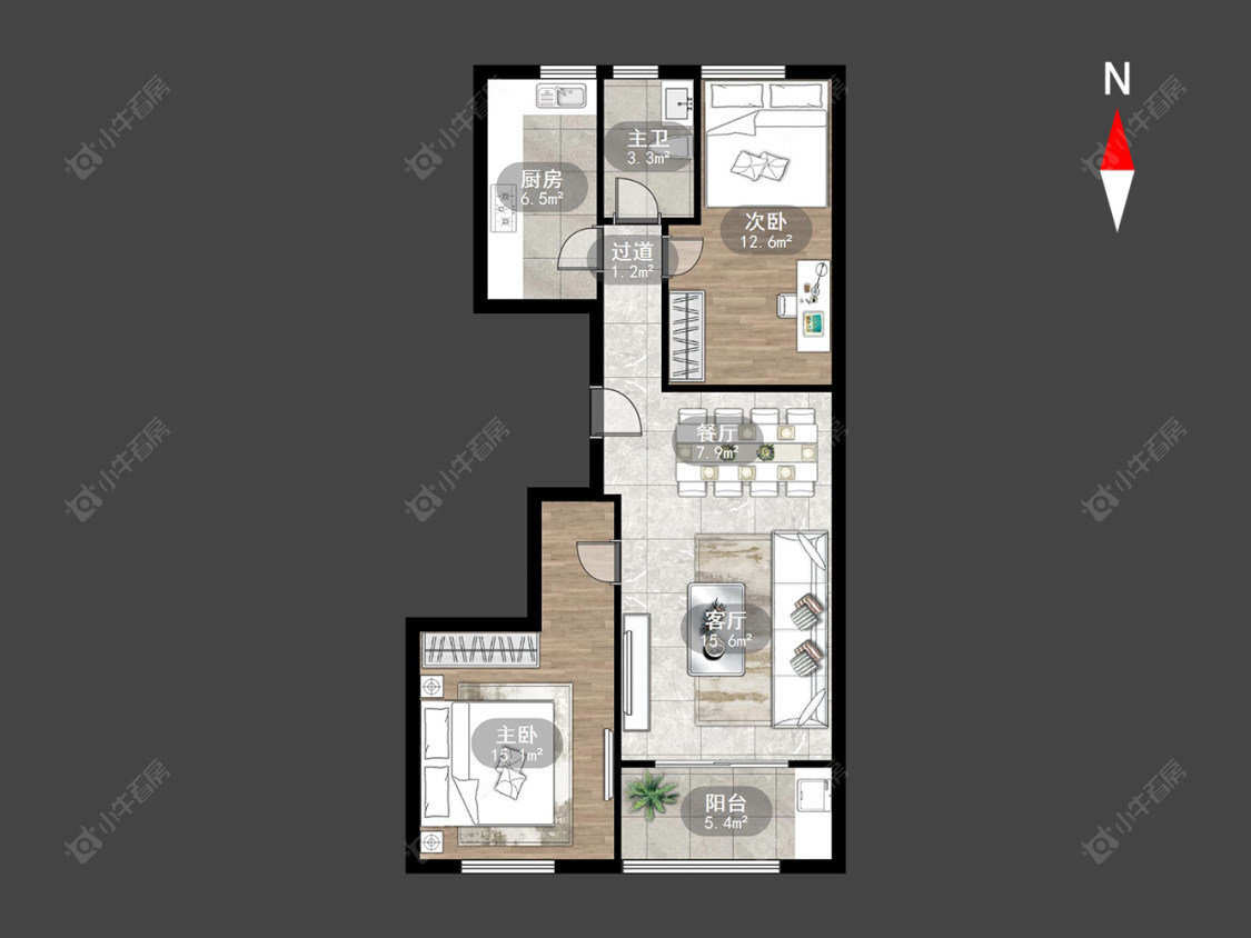 常州朗诗国际在售二手房源户型图_小牛看房