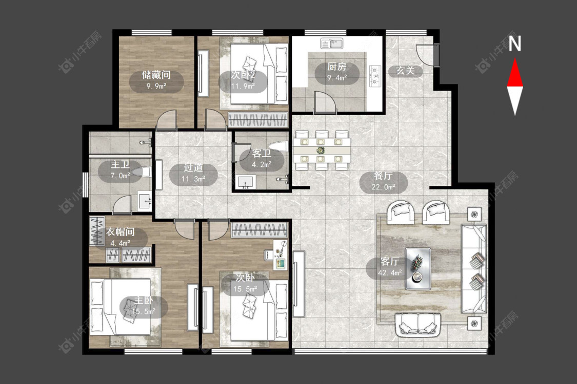 常州玉兰广场五期在售二手房源户型图_小牛看房