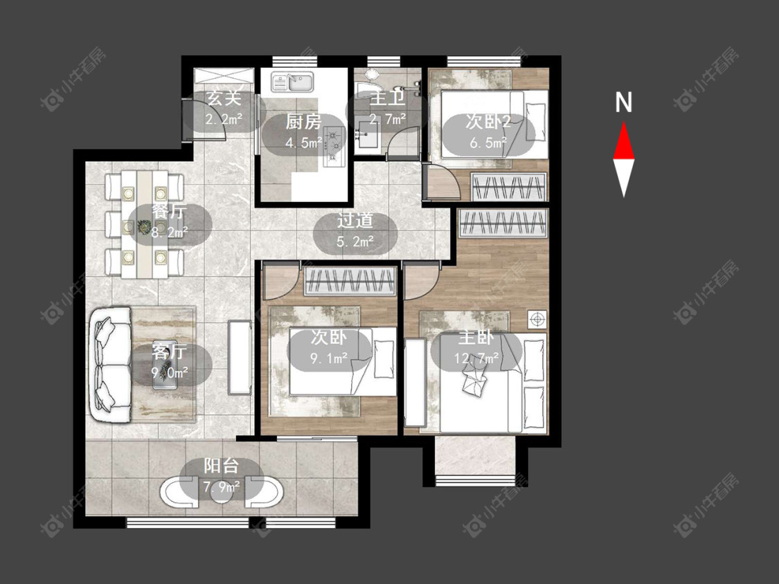 常州荷樾府在售二手房源户型图_小牛看房