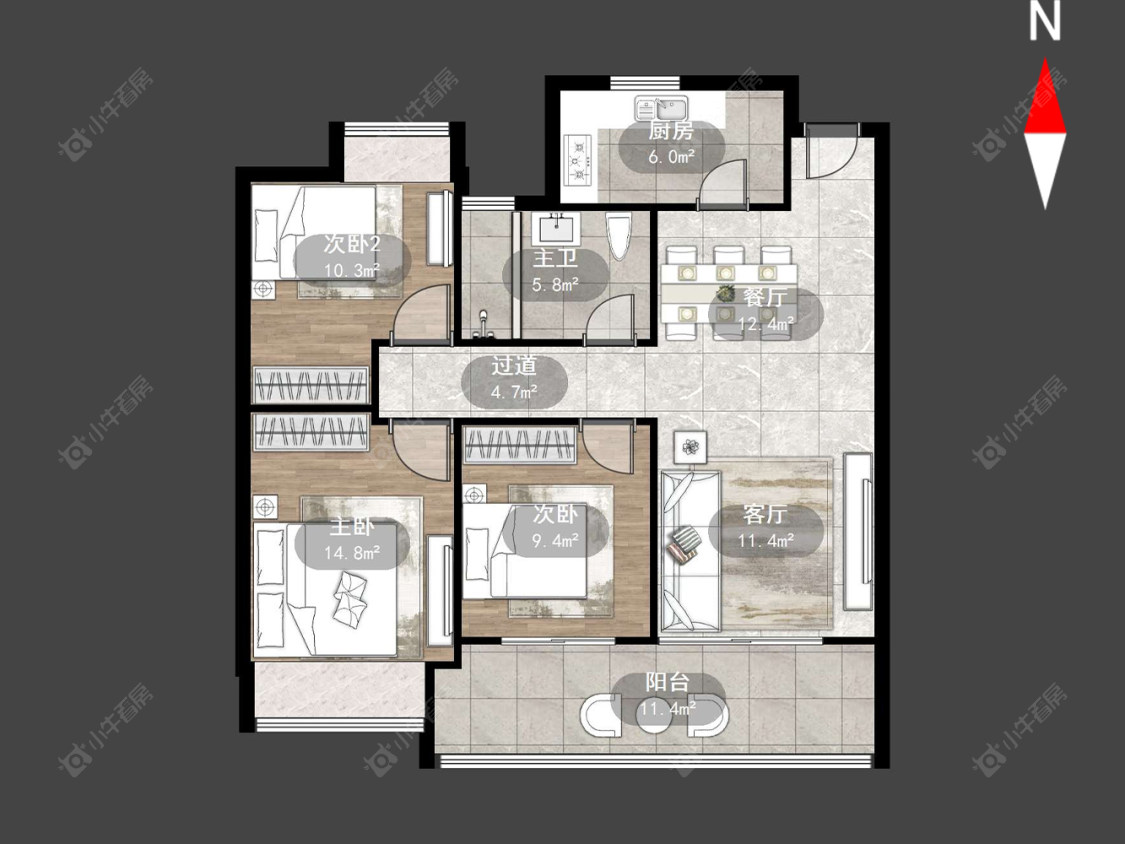 旭辉都会里房源户型图 常州旭辉都会里在售二手房源户型图_小牛看房