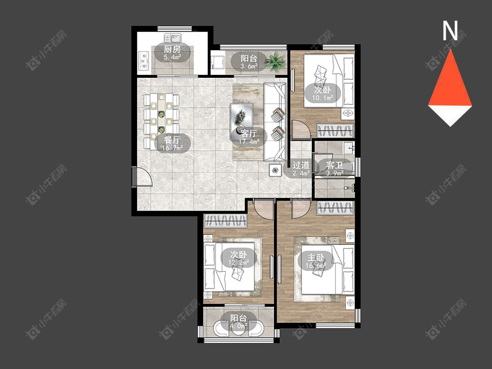常州御城在售二手房源户型图_小牛看房
