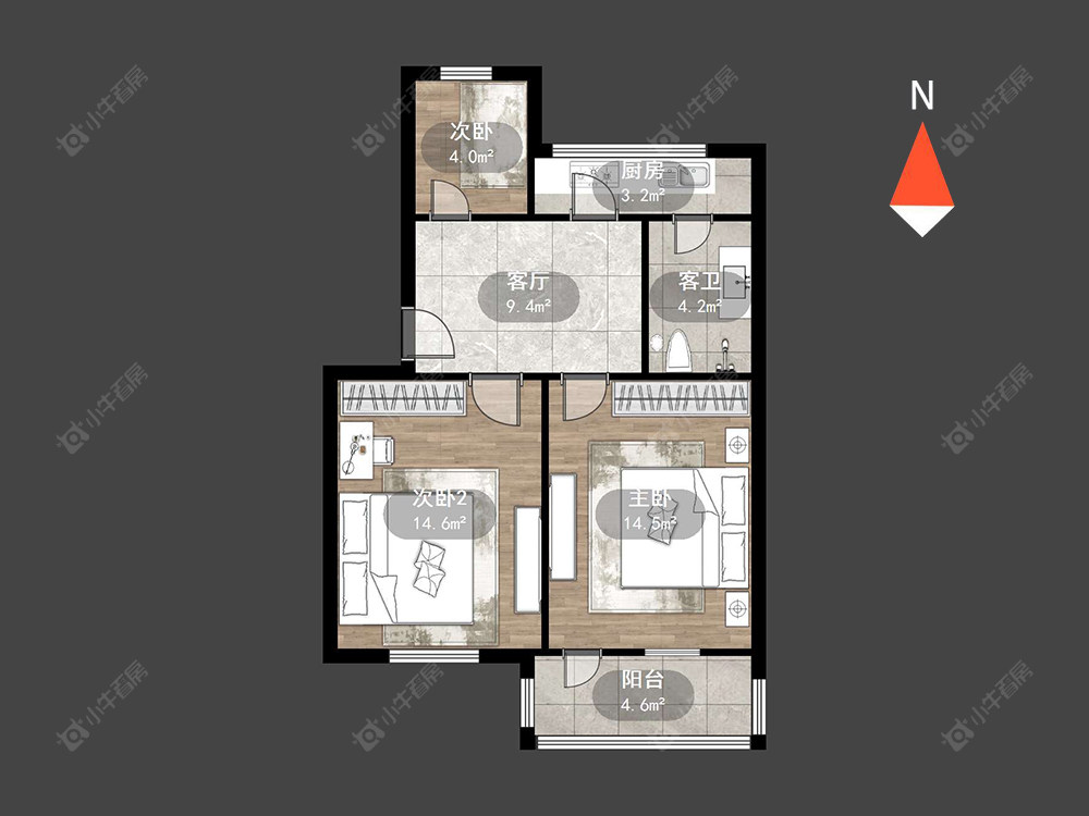 常州北建新村在售二手房房源户型图_小牛看房