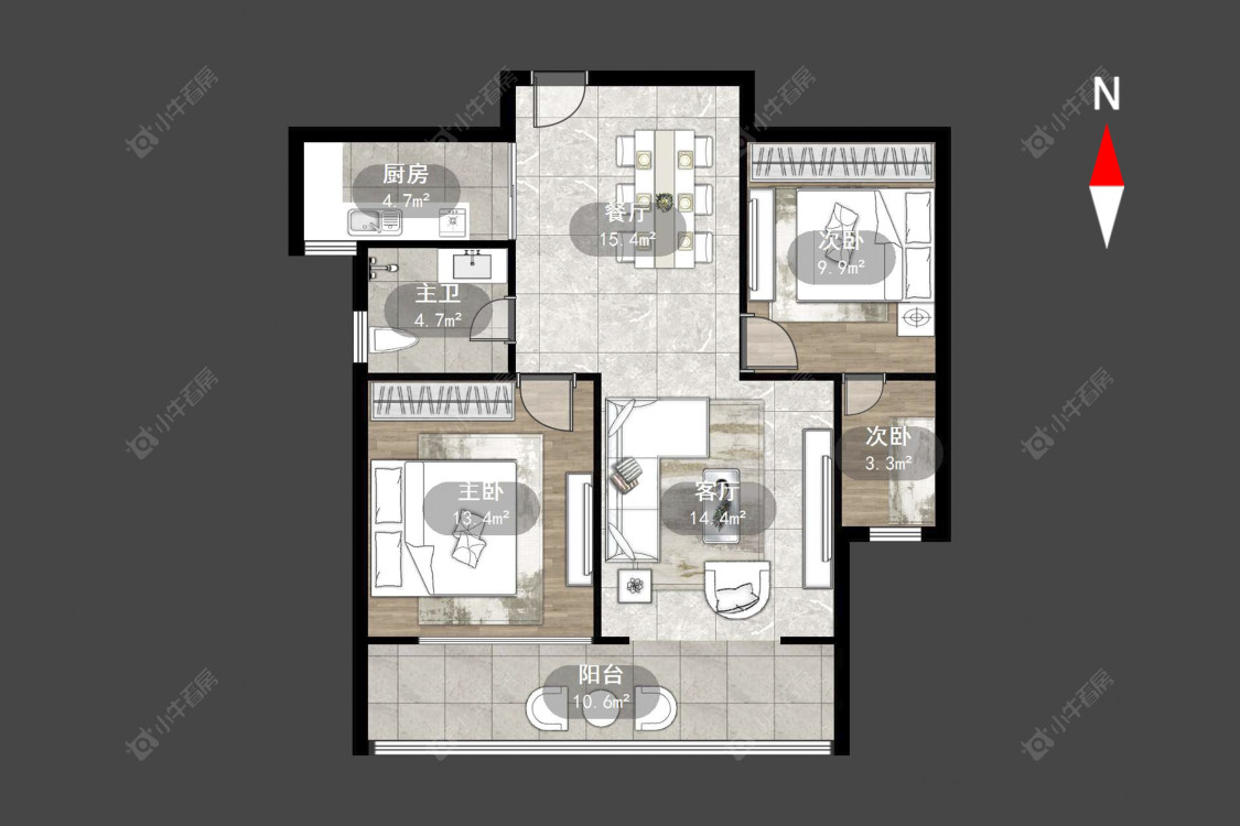 常州聚湖半岛在售二手房源户型图_小牛看房
