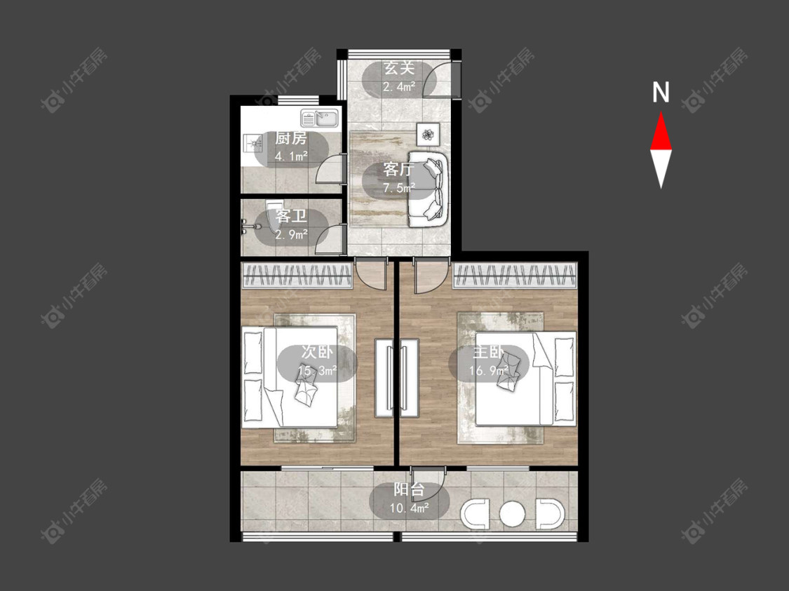 常州红梅新村在售二手房源户型图_小牛看房