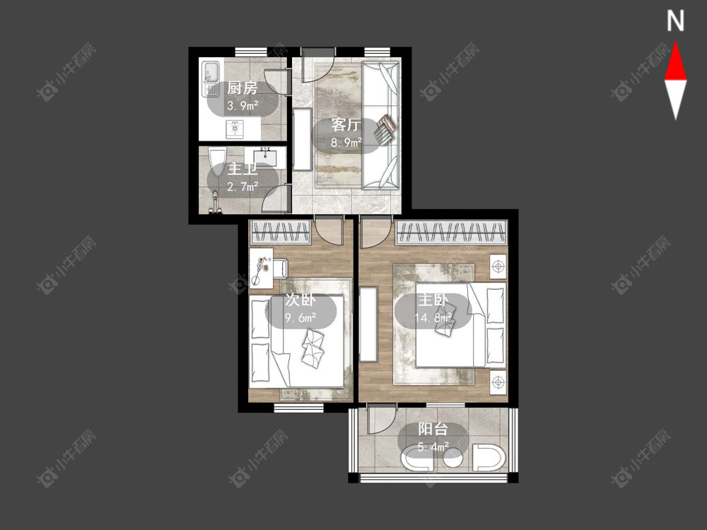 西新桥二村房源户型图 常州西新桥二村在售二手房源户型图_小牛看房