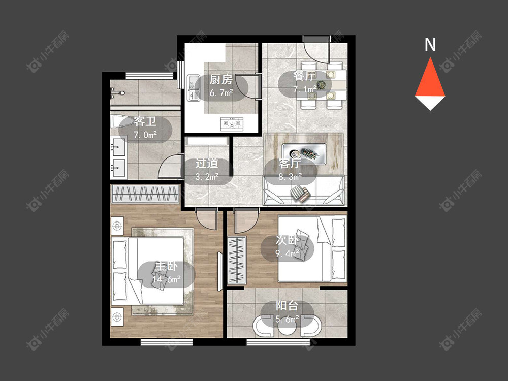 常州绿地峰云汇在售二手房源户型图_小牛看房
