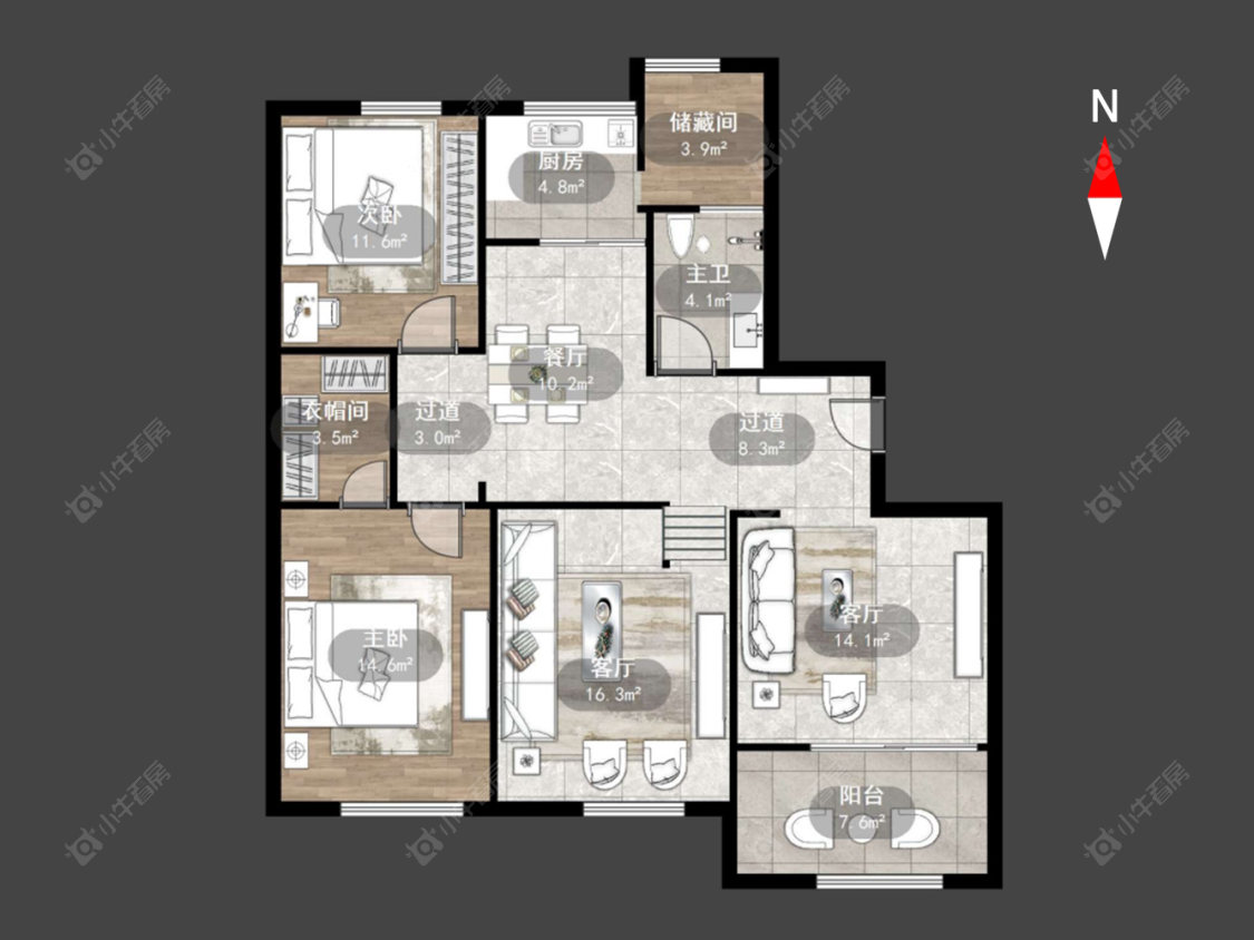 香槟广场房源户型图 常州香槟广场在售二手房源户型图_小牛看房