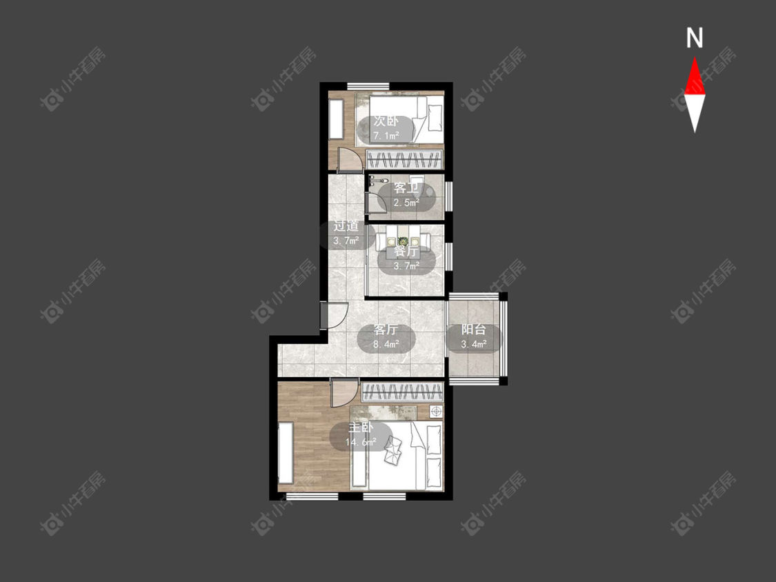 常州北环新村在售二手房房源户型图_小牛看房