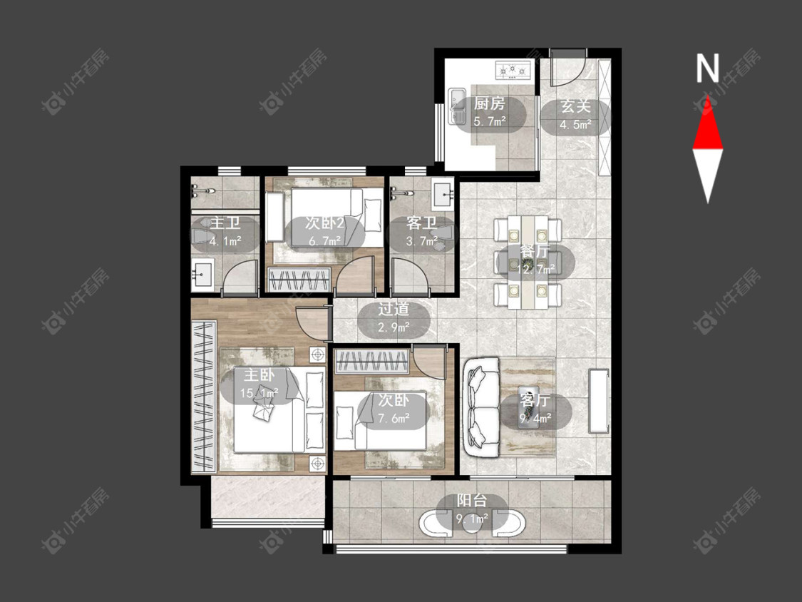 碧桂园翡丽都会房源户型图 常州碧桂园翡丽都会在售二手房源户型图_小牛看房