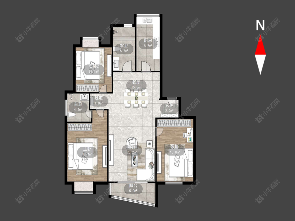 常州太湖花园在售二手房源户型图_小牛看房