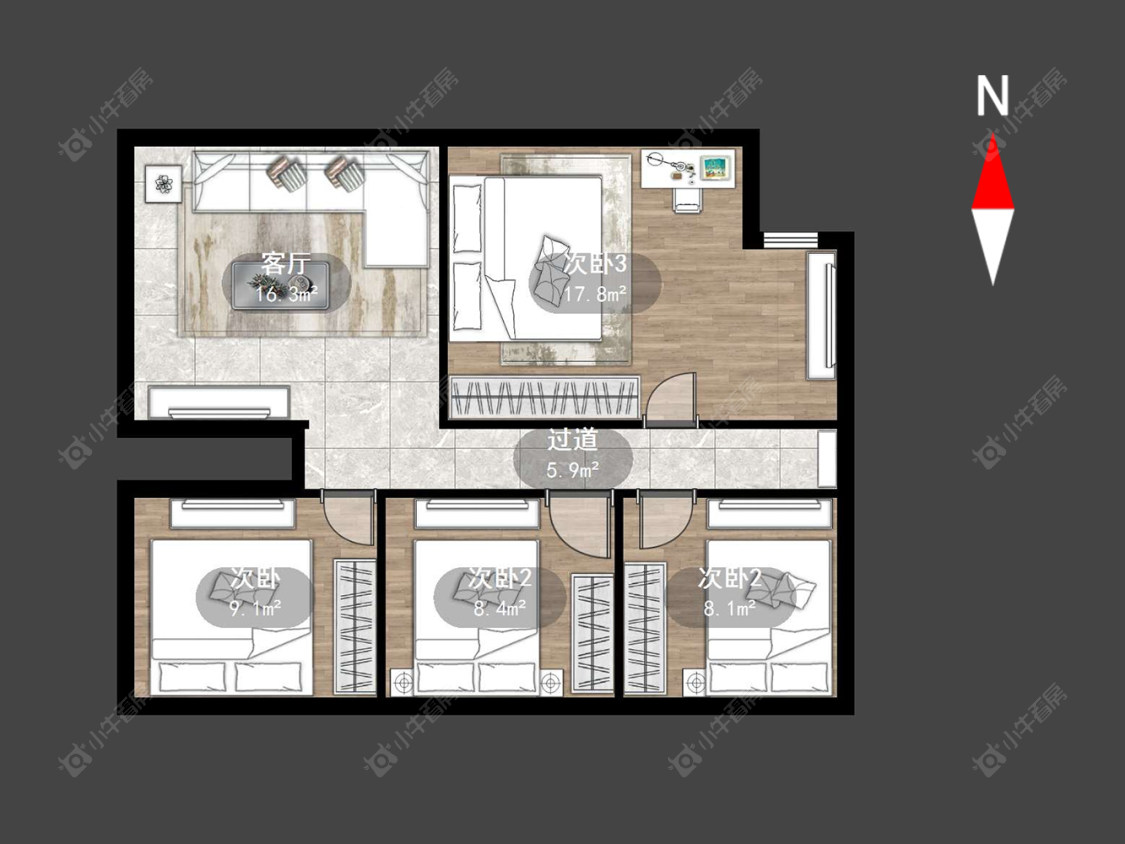 友谊家苑房源户型图 常州友谊家苑在售二手房源户型图_小牛看房