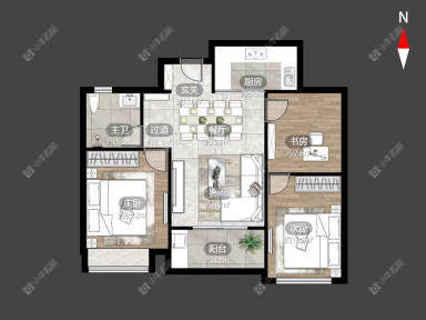 常州新城香溢澜桥二期在租房源户型图_小牛看房