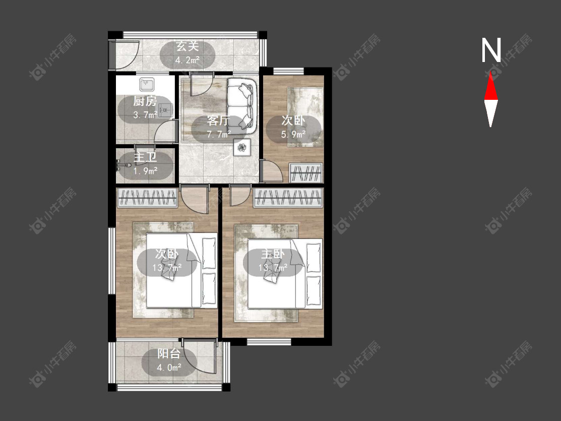 清凉新村房源户型图 常州清凉新村在售二手房源户型图_小牛看房