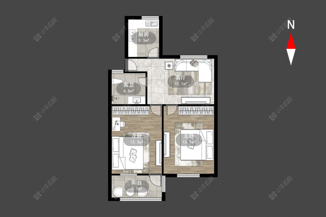 常州武柴新村在售二手房源户型图_小牛看房