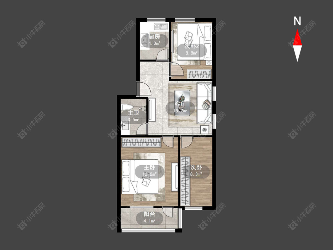 常州清潭六村在售二手房源户型图_小牛看房