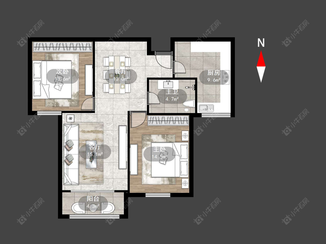 常州天山花园在售二手房源户型图_小牛看房