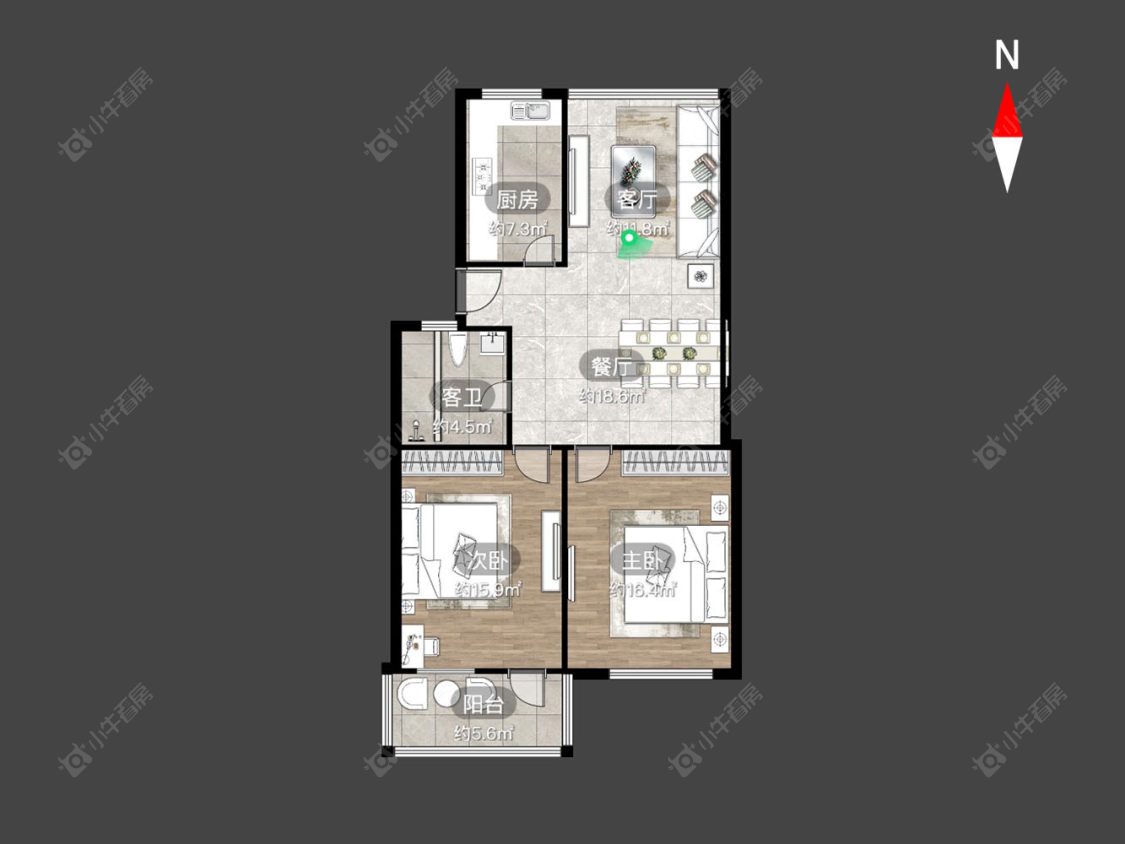 常州翠竹新村北区在售二手房房源户型图_小牛看房