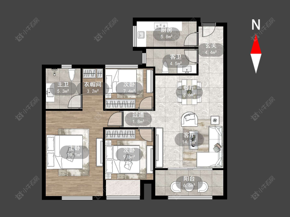 泰盈八千里房源户型图 常州泰盈八千里在售二手房源户型图_小牛看房