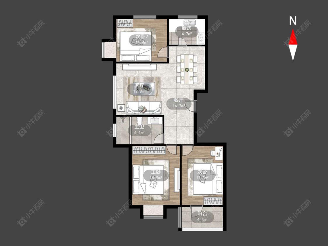 常州绿园爱舍南区在售二手房源户型图_小牛看房