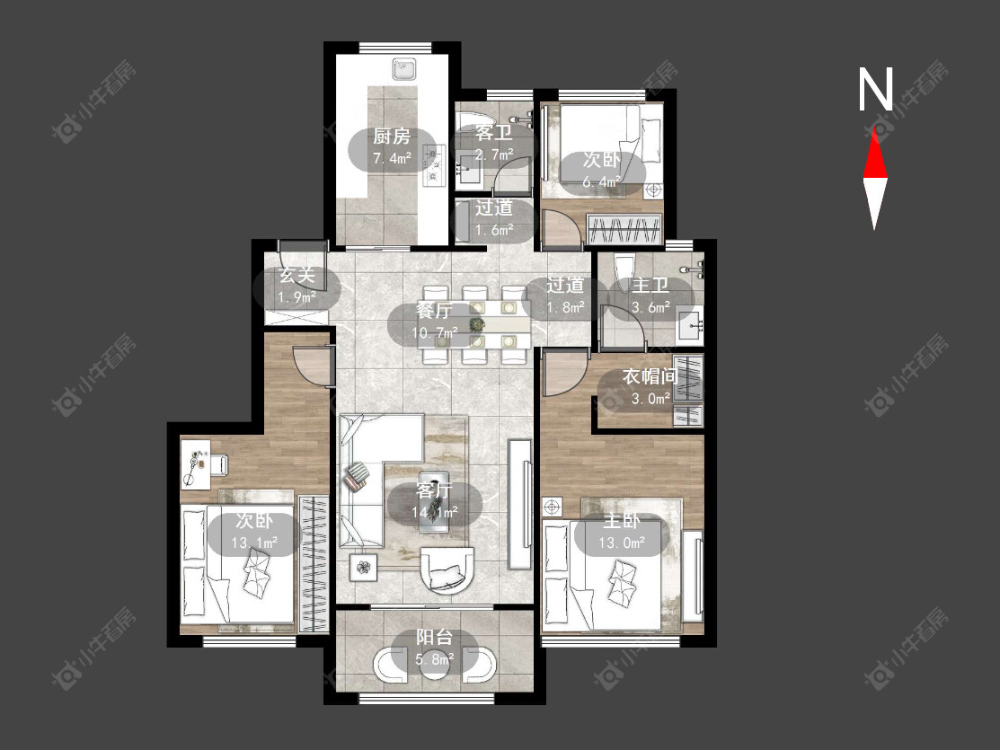 新城璞樾和山房源户型图 常州新城璞樾和山在售二手房源户型图_小牛看房