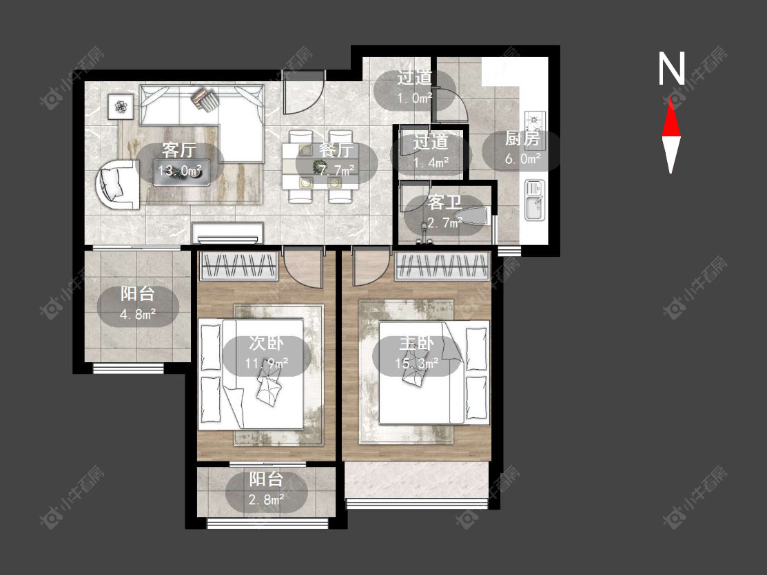 常州朗诗競园在售二手房源户型图_小牛看房